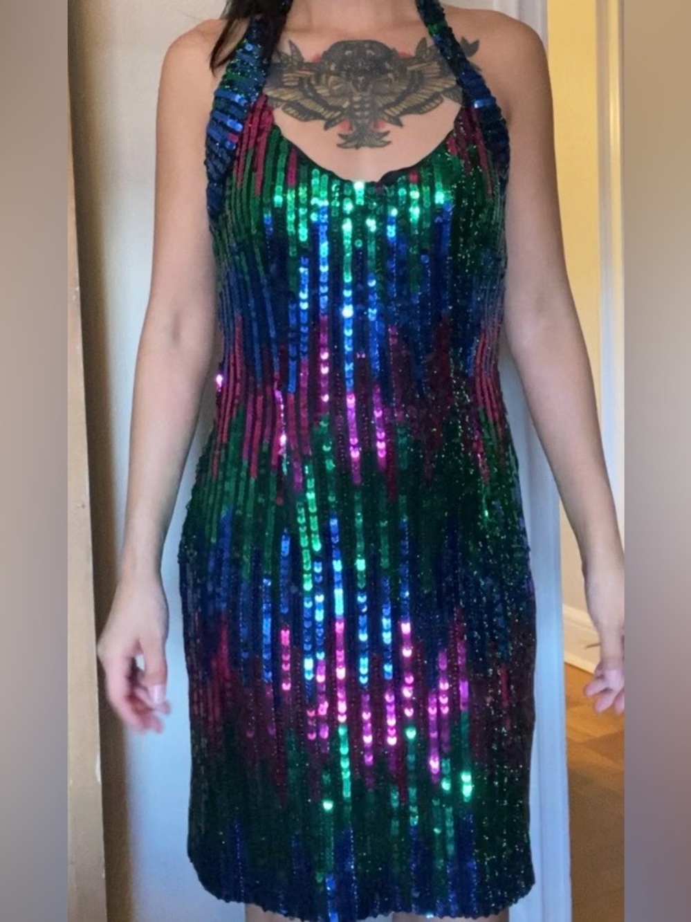 Multicolor Halter Dress - Picture 8 of 8